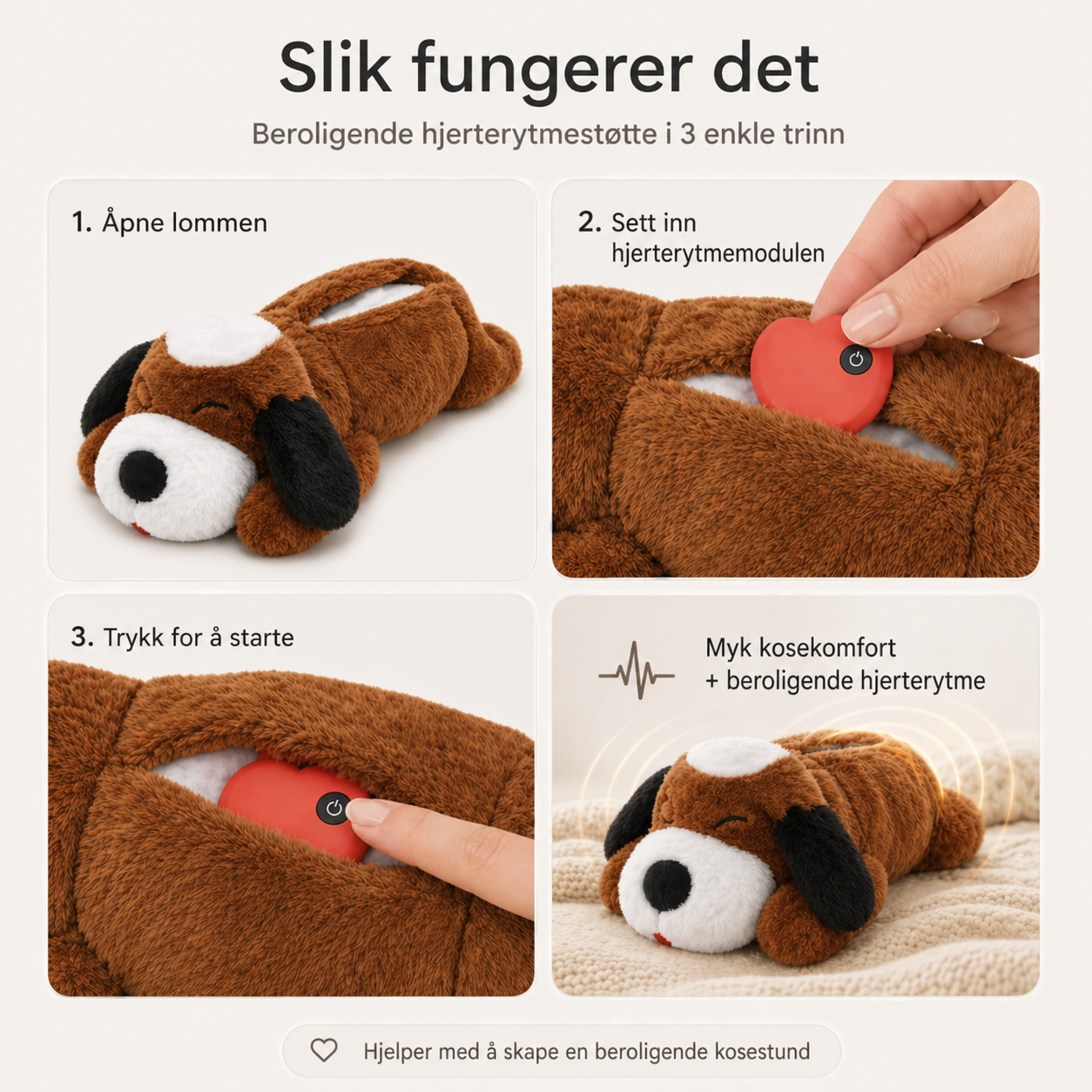 Golifey™ TryggPote – Beroligende hjerteslag for rolige netter